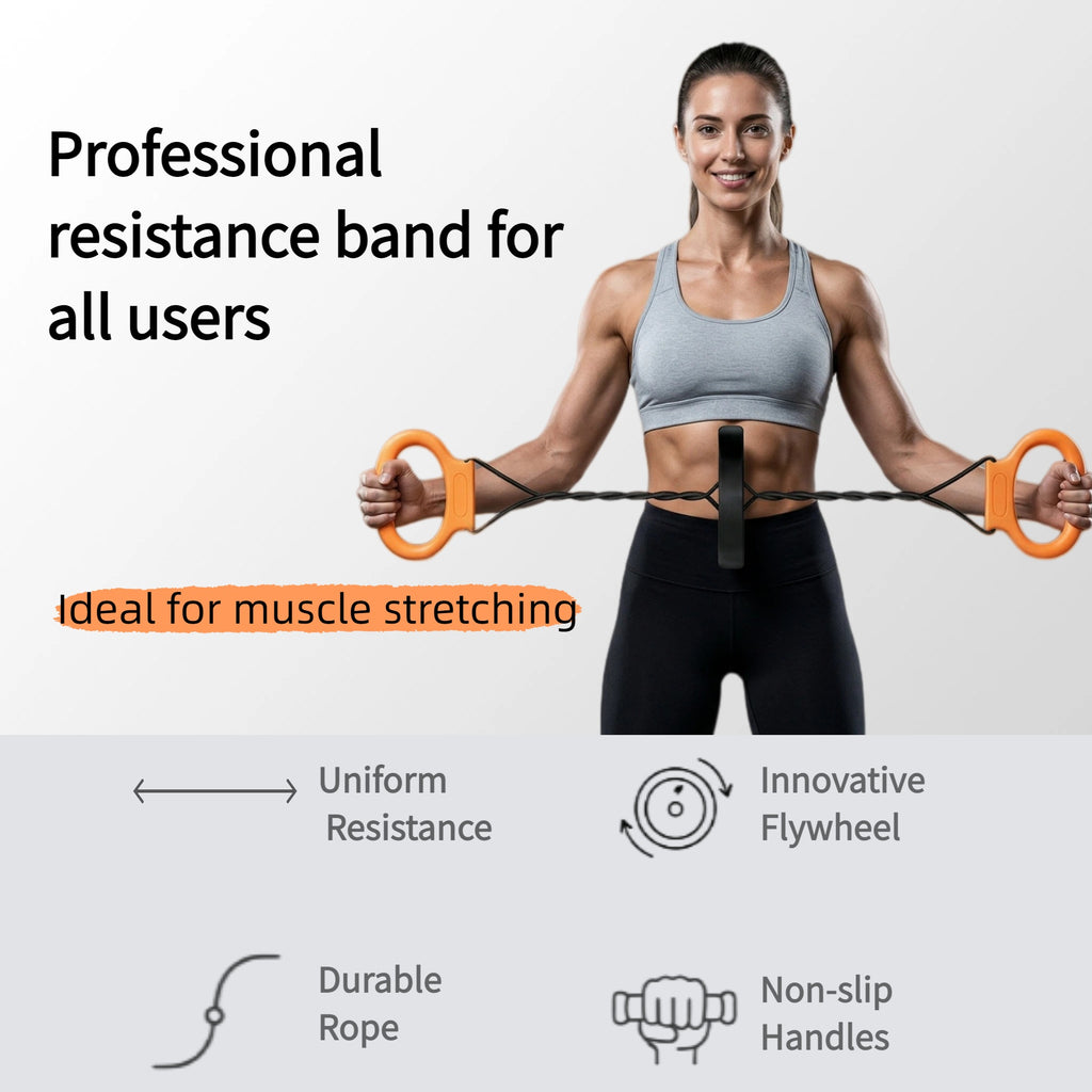 YUSAVHO Resistance Bands with Handles, Full Body Home Workout Equipment, Arm Trainer for Strength Training, Portable Exercise Bands for Arms, Chest & Back, Fun Fitness Equipment for Home Gym (Black)