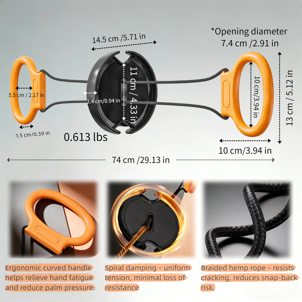 YUSAVHO Resistance Bands with Handles, Full Body Home Workout Equipment, Arm Trainer for Strength Training, Portable Exercise Bands for Arms, Chest & Back, Fun Fitness Equipment for Home Gym (Black)